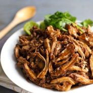 Honey Glazed Crockpot Chicken Adobo - simple pantry ingredients, hardly any hands-on time, 200 calories. | https://cyrieka.com